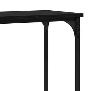 Τραπέζι κονσόλας με ράφι Μαύρη δρυς 160 x 29 x 80 εκ. - Pakobazaar