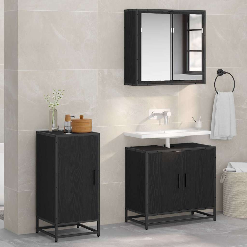 Πλαϊνό γραφείο Μαύρη Οξυά 35,5 x 35 x 76 εκ