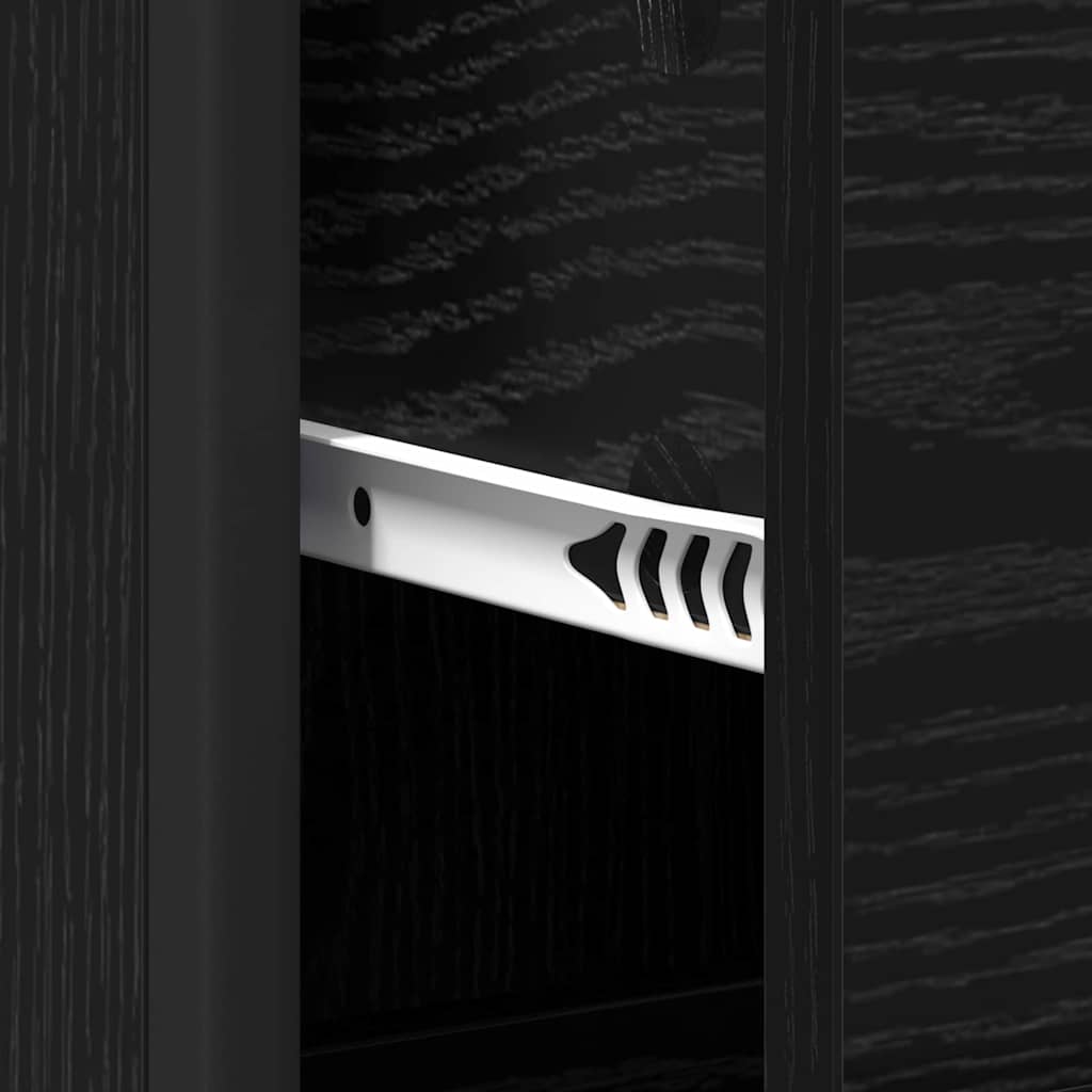 Σετ Επίπλων Μπάνιου με συρτάρι Μαύρη Οξυά 35 x 37,5 x 166 εκ. - Pakobazaar