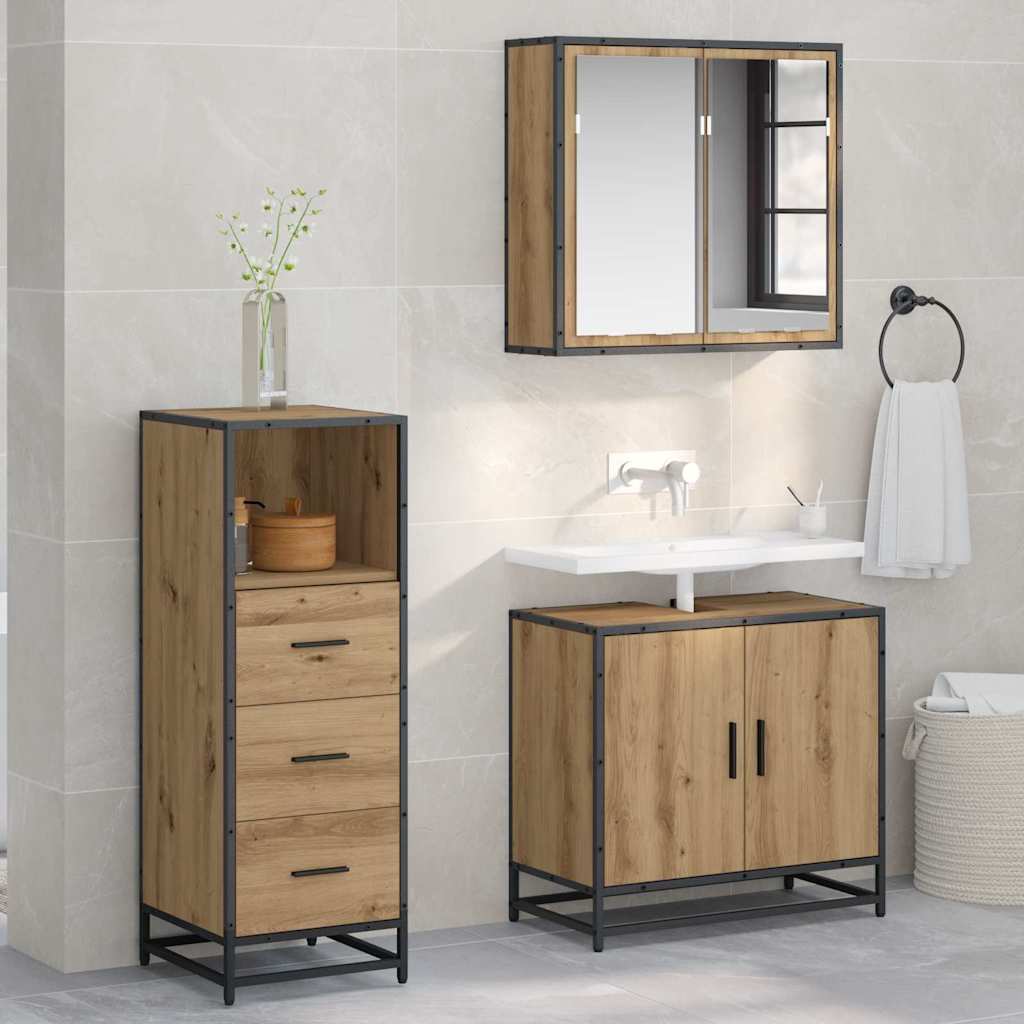 Σετ Επίπλων Μπάνιου με συρτάρι Artisan Oak 35 x 37,5 x 100 εκ. - Pakobazaar