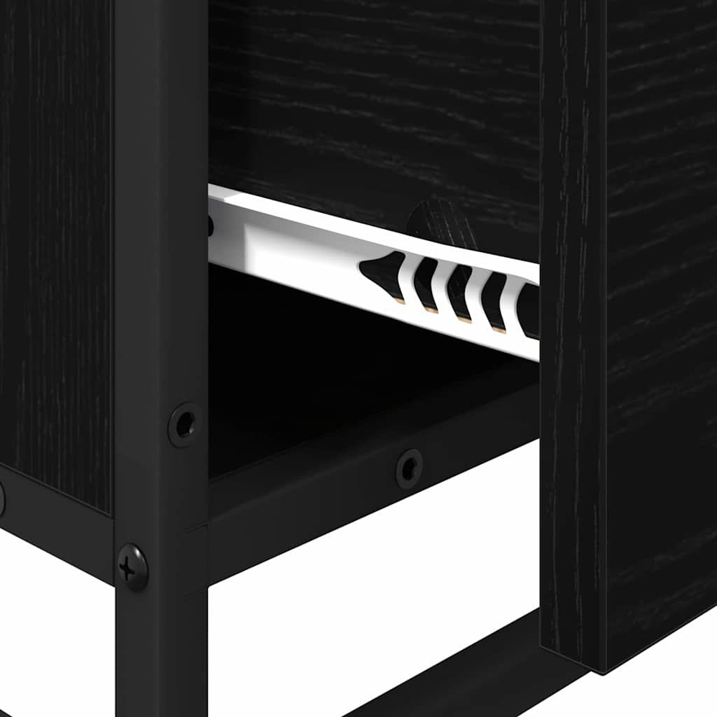 Σετ Επίπλων Μπάνιου με συρτάρι Μαύρη Οξυά 35 x 37,5 x 100 εκ.