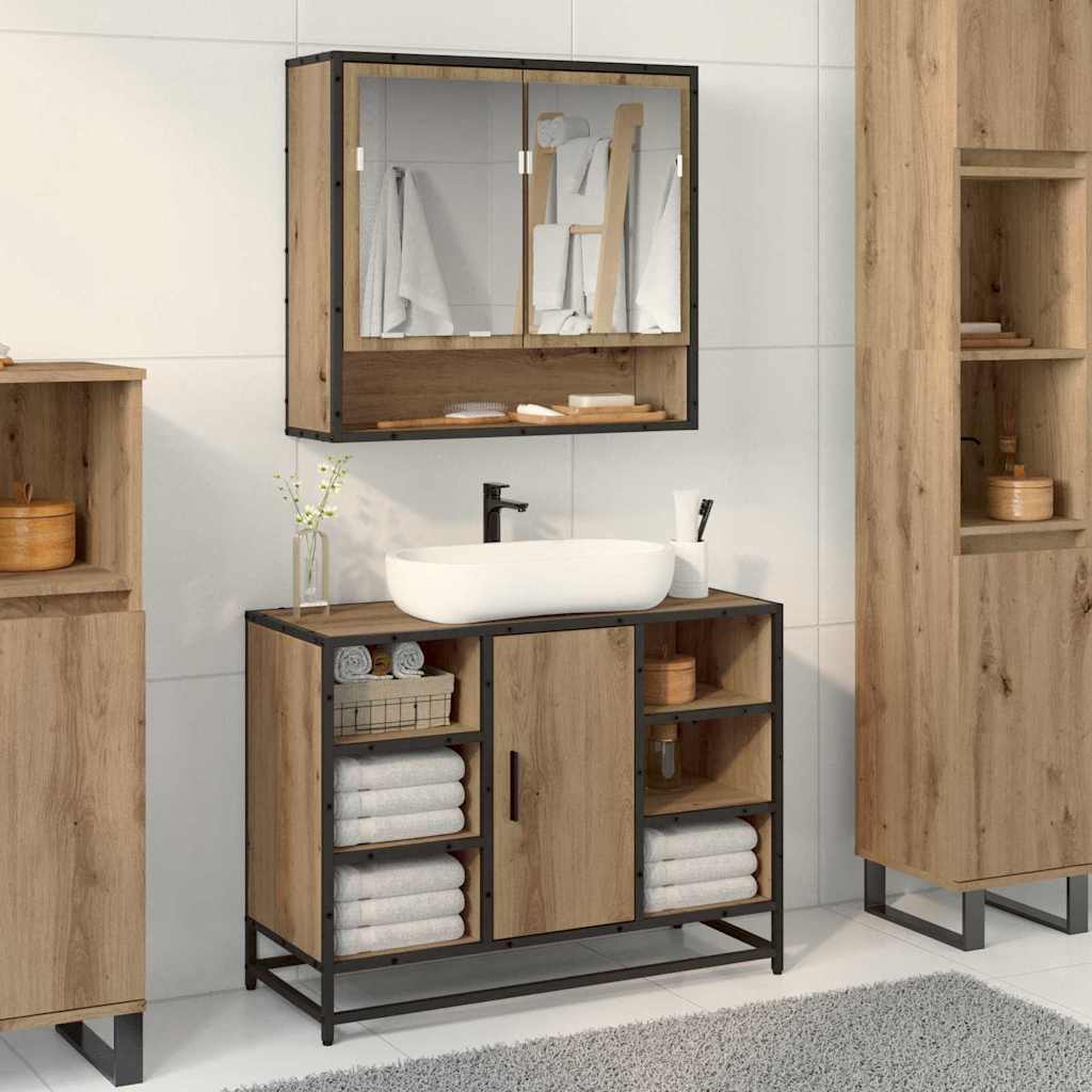Ράφι Τοίχου με ράφι Επιτοίχιο Artisan Oak 65 x 20 x 60 εκ - Pakobazaar