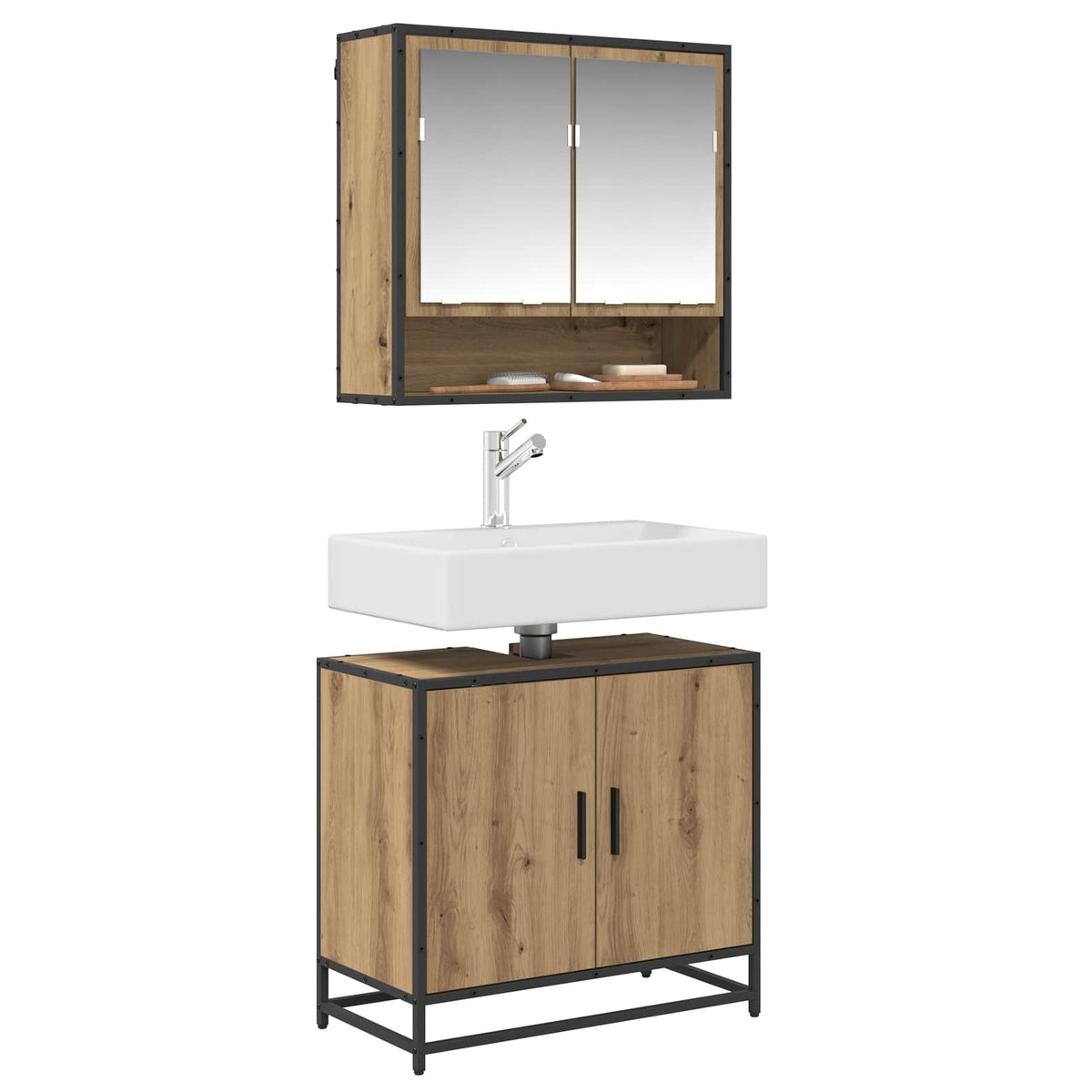 Ντουλάπα Νιπτήρα Mπάνιου artisan δρυς 65 x 33 x 60 εκ - Pakobazaar