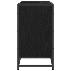 Ντουλάπα Νιπτήρα Mπάνιου Μαύρη Οξυά 65 x 33 x 60 εκ