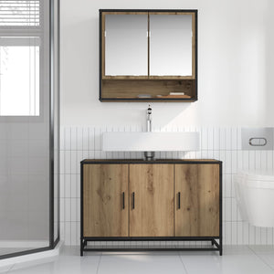 Ντουλάπι Μπάνιου με αποθήκευση Artisan Oak 90 x 33 x 60 εκ. - Pakobazaar