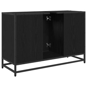 Ντουλάπι Μπάνιου Μαύρη Οξυά 90 x 33 x 60 εκ. Επεξεργασμένο Ξύλο