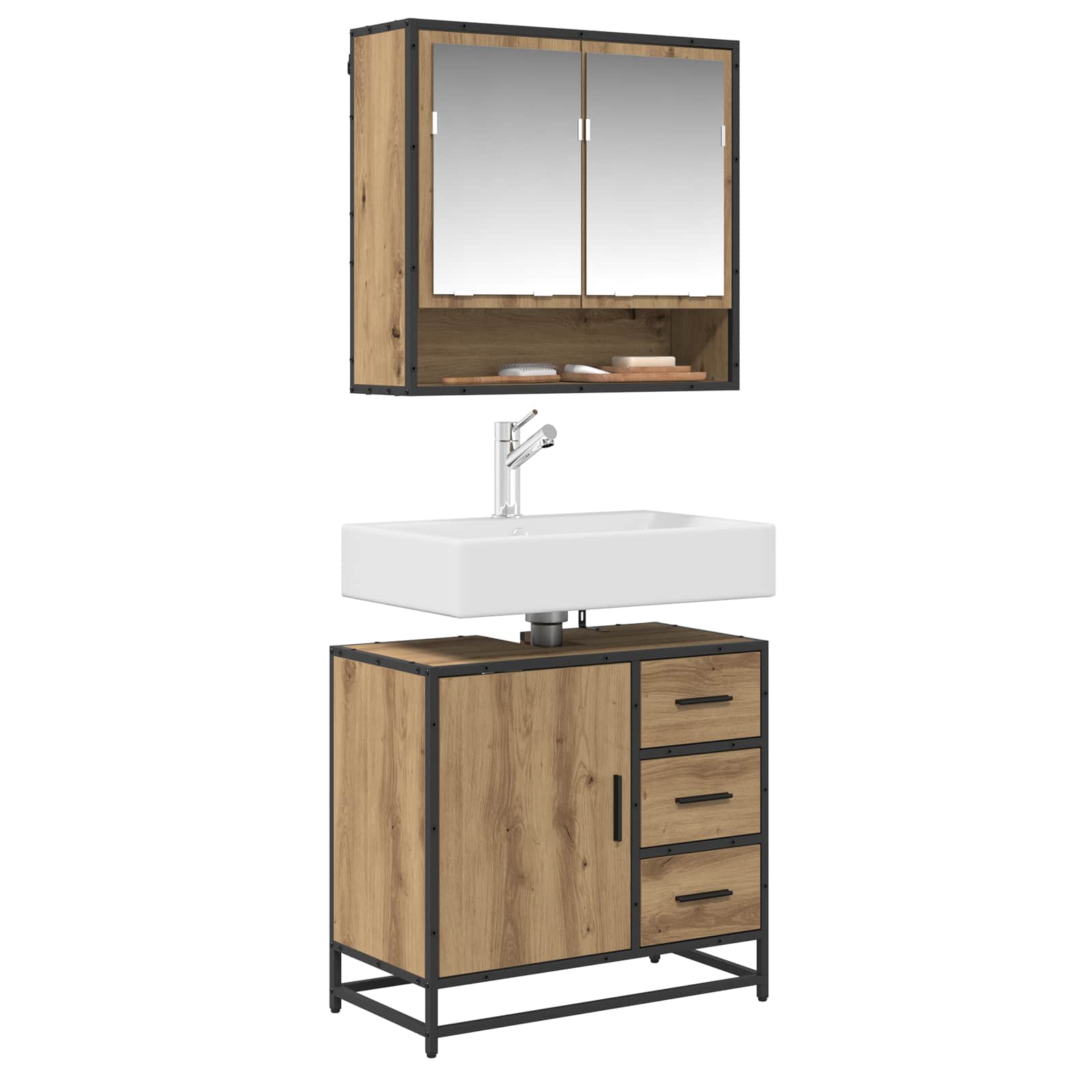 Ντουλάπι Μπάνιου Artisan Oak 65 x 33 x 60 εκ Επεξεργασμένο ξύλο - Pakobazaar