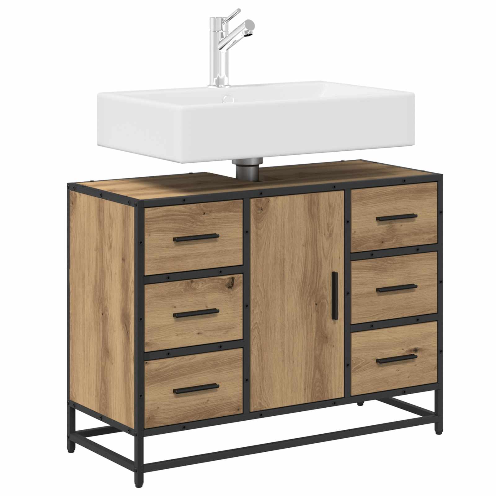 Ντουλάπι Μπάνιου Artisan Oak 80 x 33 x 60 εκ Επεξεργασμένο ξύλο - Pakobazaar
