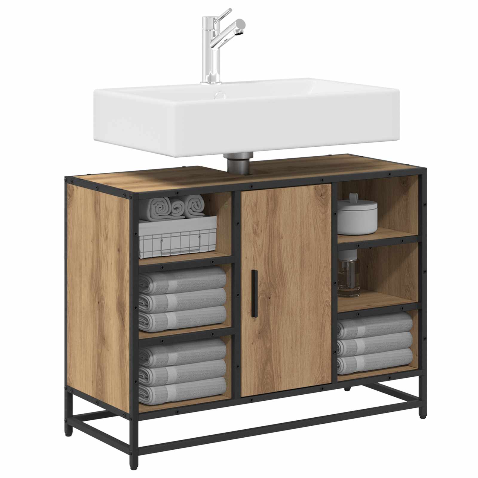 Ντουλάπι Μπάνιου Artisan Oak 80 x 33 x 60 εκ Επεξεργασμένο ξύλο - Pakobazaar