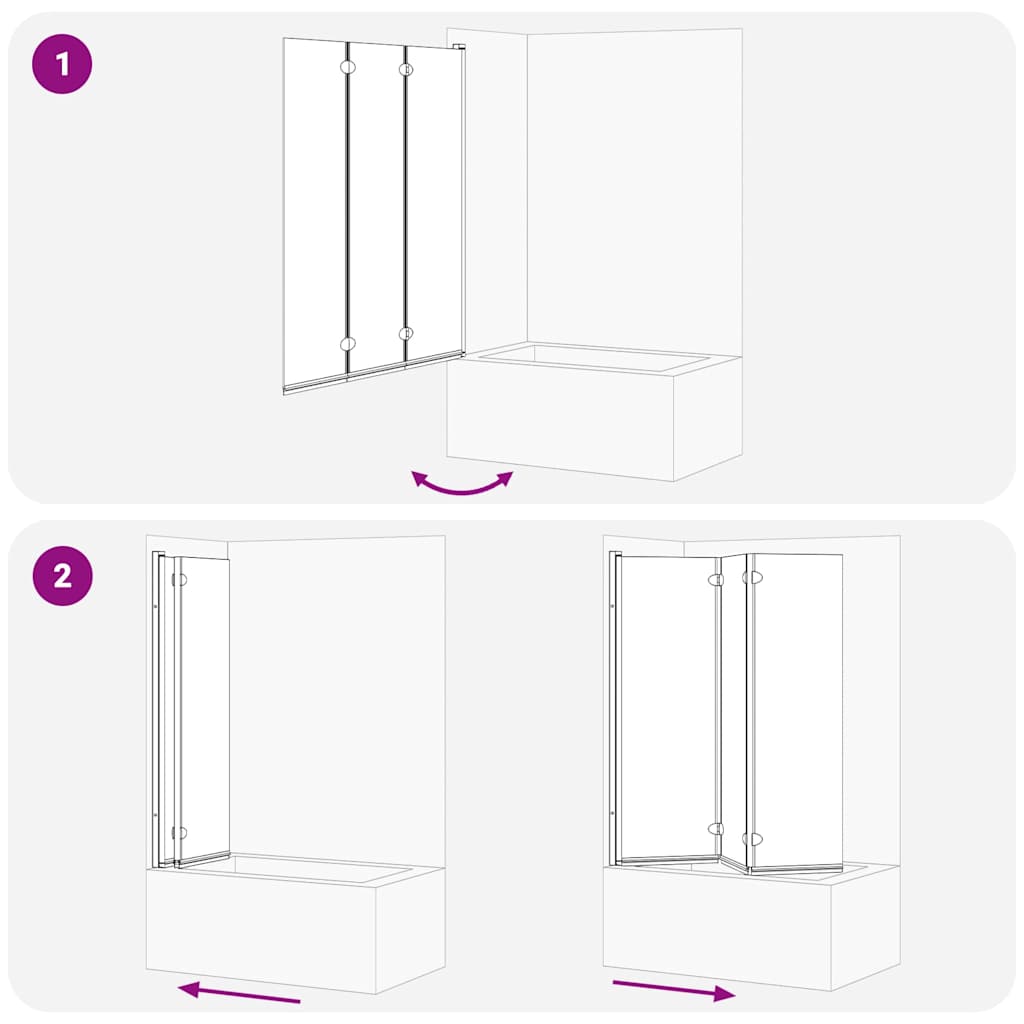 Καλυμμα Ντους Μαύρο 130 x 138 εκ ESG Γυαλί και Αλουμίνιο - Pakobazaar