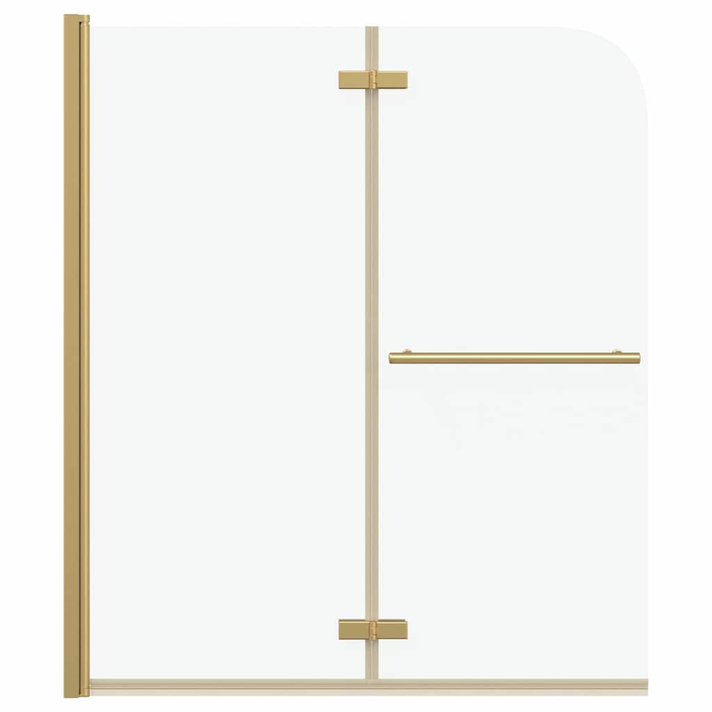Καλυμμα Ντους Χρυσό 120 x 140 cm ESG Γυαλί και Αλουμίνιο - Pakobazaar