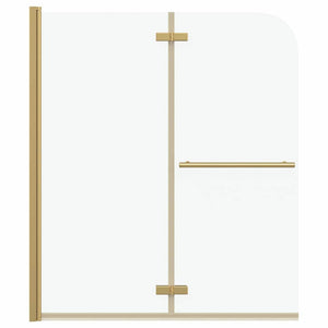 Καλυμμα Ντους Χρυσό 120 x 140 cm ESG Γυαλί και Αλουμίνιο