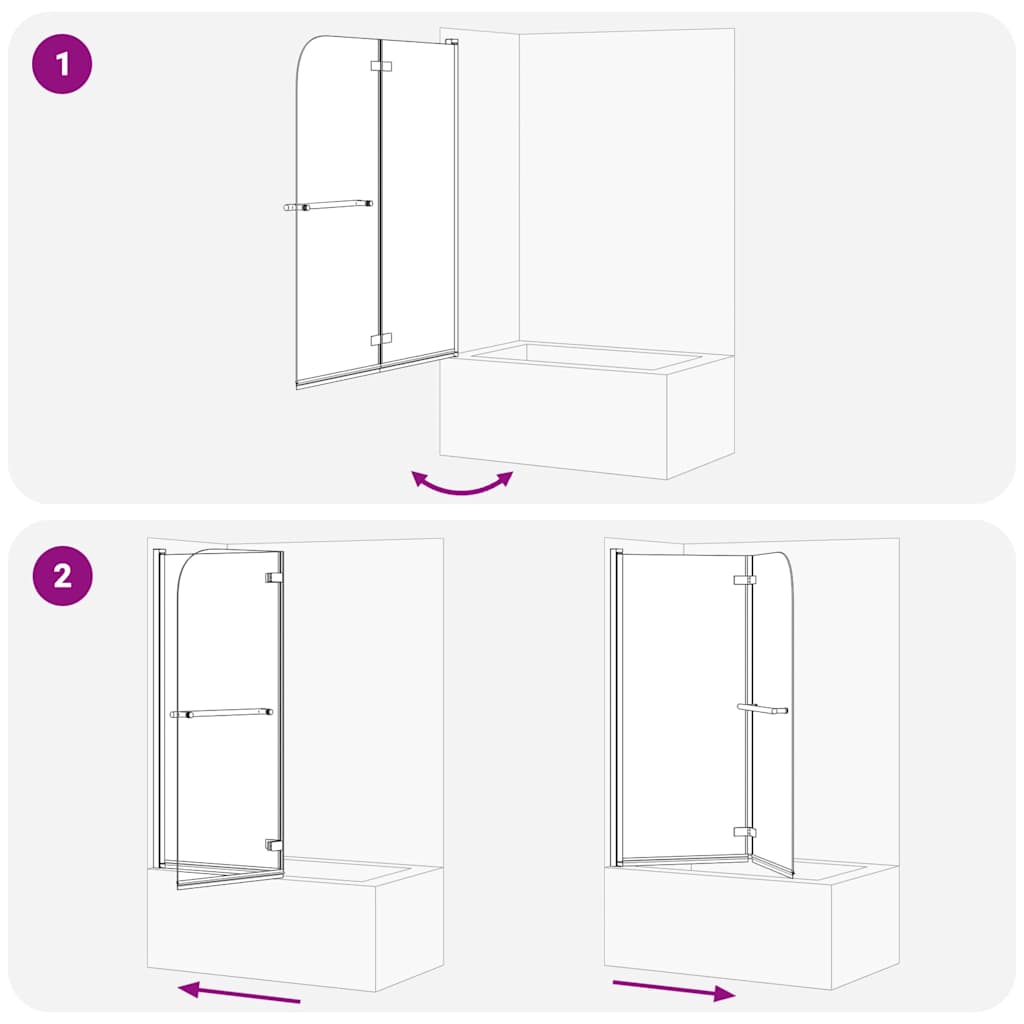 Καλυμμα Ντους Χρυσό 120 x 140 cm ESG Γυαλί και Αλουμίνιο - Pakobazaar