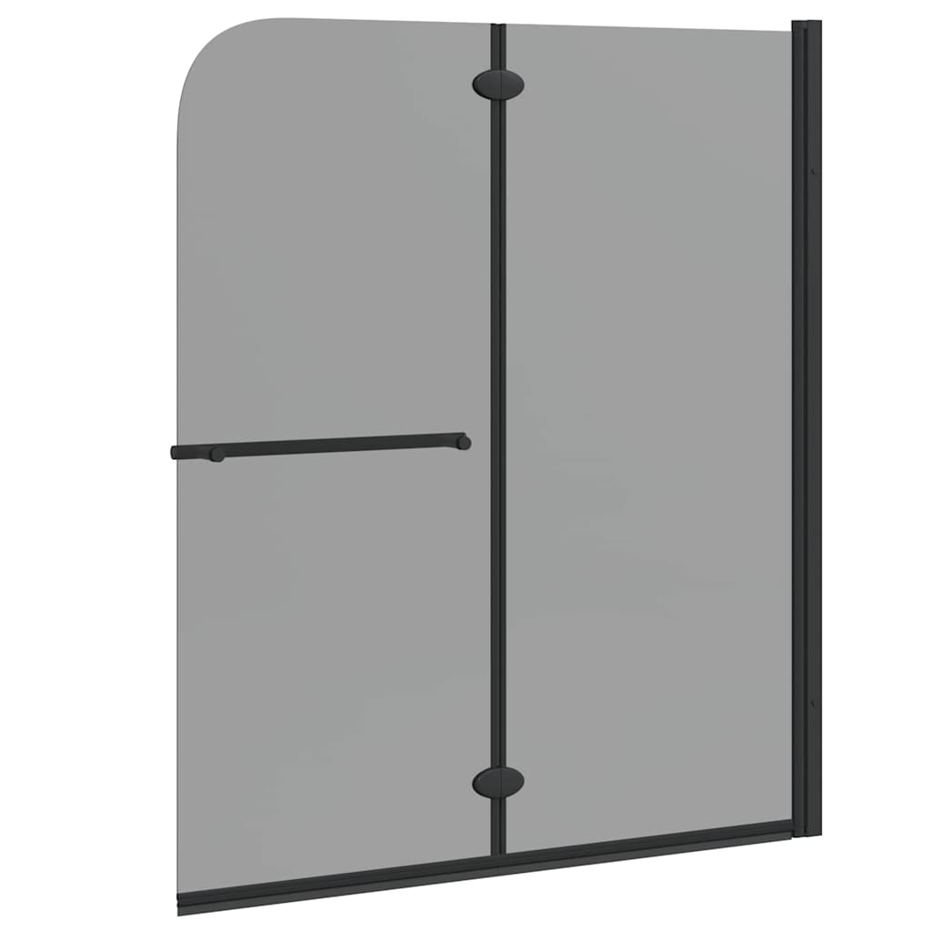 Καλυμμα Ντους Μαύρο 95 x 140 cm ESG Γυαλί και Αλουμίνιο