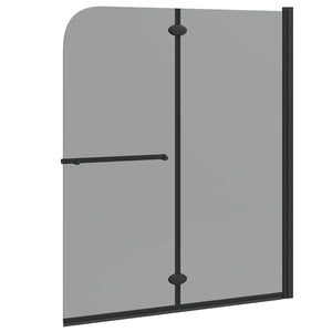 Καλυμμα Ντους Μαύρο 95 x 140 cm ESG Γυαλί και Αλουμίνιο