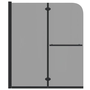 Καλυμμα Ντους Μαύρο 95 x 140 cm ESG Γυαλί και Αλουμίνιο