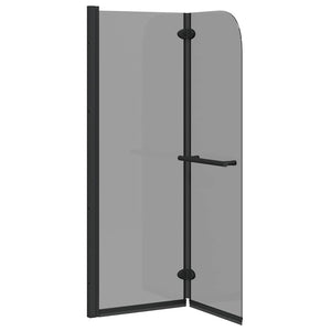 Καλυμμα Ντους Μαύρο 120 x 140 cm ESG Γυαλί και Αλουμίνιο - Pakobazaar