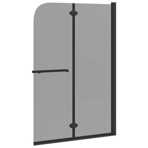 Καλυμμα Ντους Μαύρο 120 x 140 cm ESG Γυαλί και Αλουμίνιο - Pakobazaar