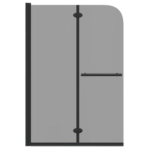Καλυμμα Ντους Μαύρο 120 x 140 cm ESG Γυαλί και Αλουμίνιο - Pakobazaar
