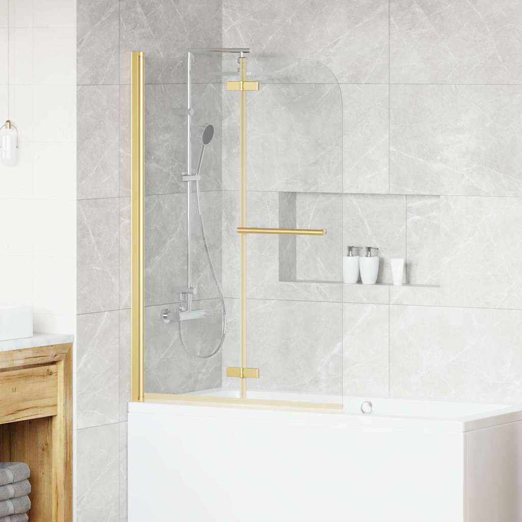 Καλυμμα Ντους Χρυσό 95 x 140 cm ESG Γυαλί και Αλουμίνιο - Pakobazaar