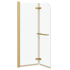 Καλυμμα Ντους Χρυσό 95 x 140 cm ESG Γυαλί και Αλουμίνιο - Pakobazaar