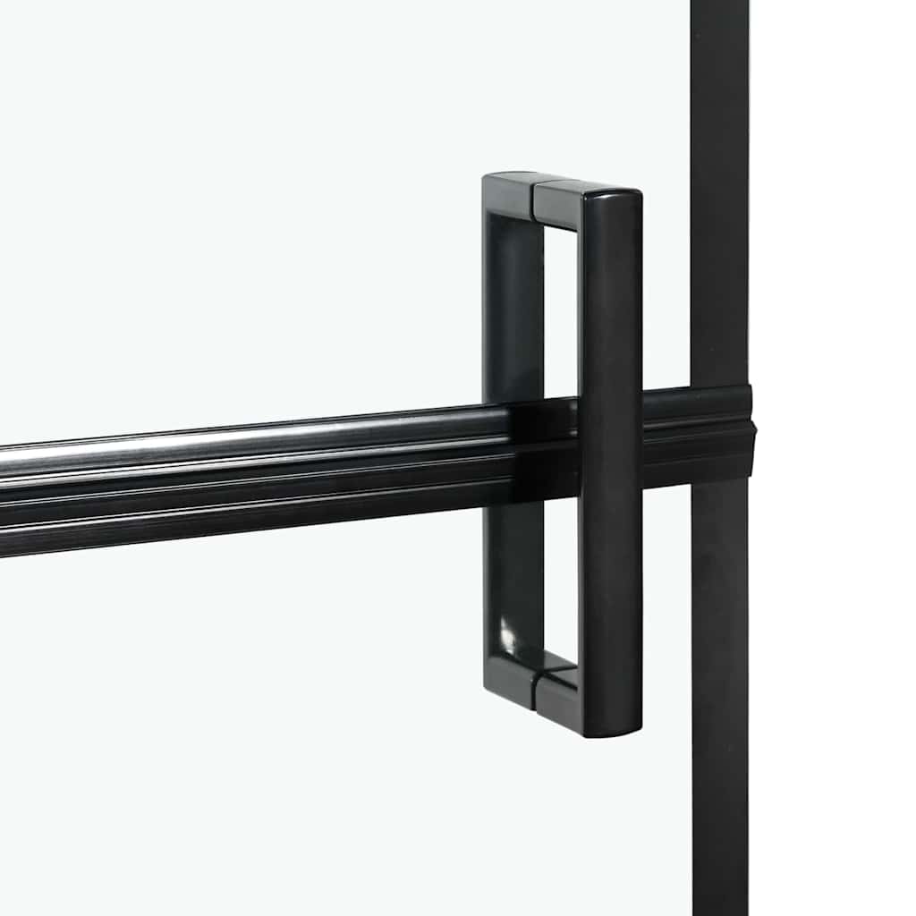 Οθόνη ντους μπάνιου Μαύρο και Διαφανές 116 x 68 x 128 εκ. - Pakobazaar