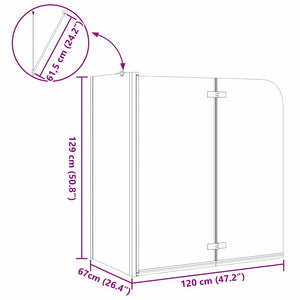 Μπανιέρα Γεωμετρικό Μαύρο 120 x 67 x 129 εκ. - Pakobazaar