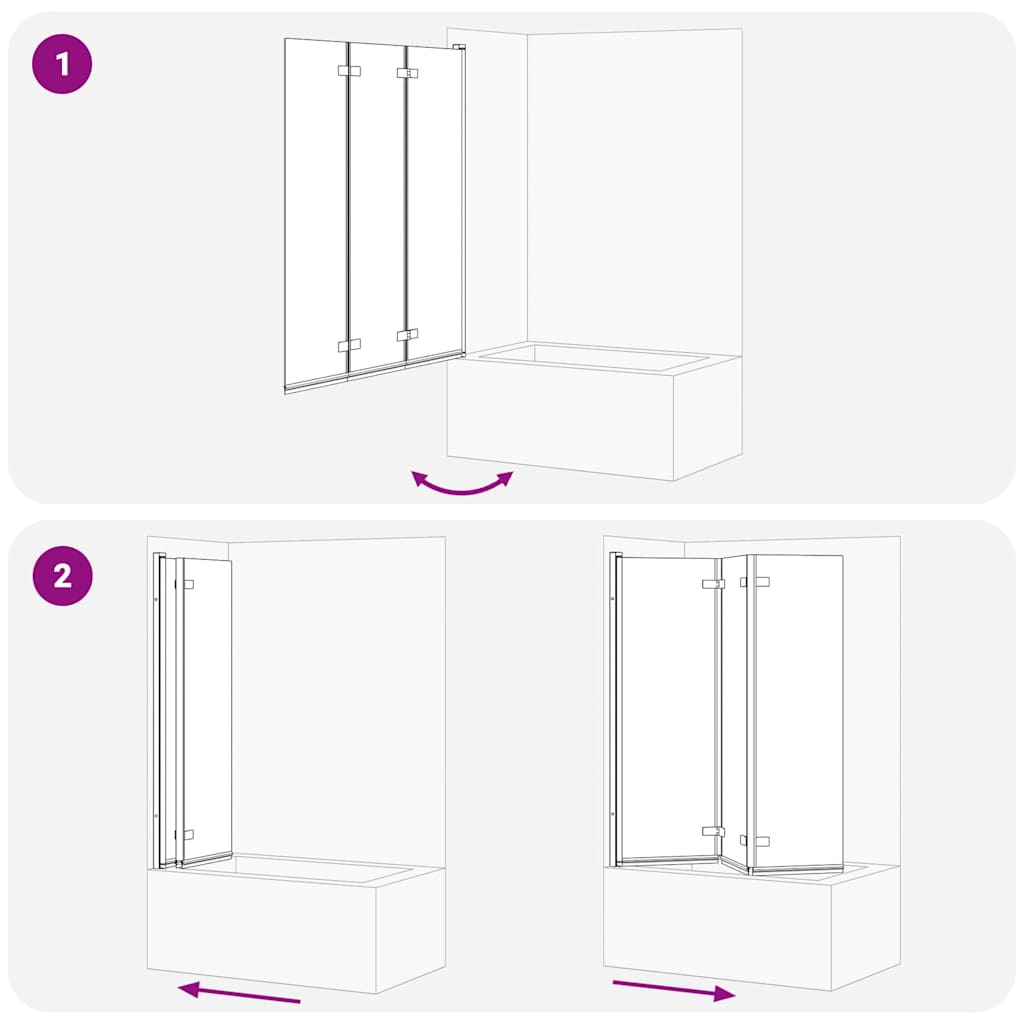 Καλυμμα Ντους Μαύρο 130 x 138 εκ ESG Γυαλί και Αλουμίνιο - Pakobazaar