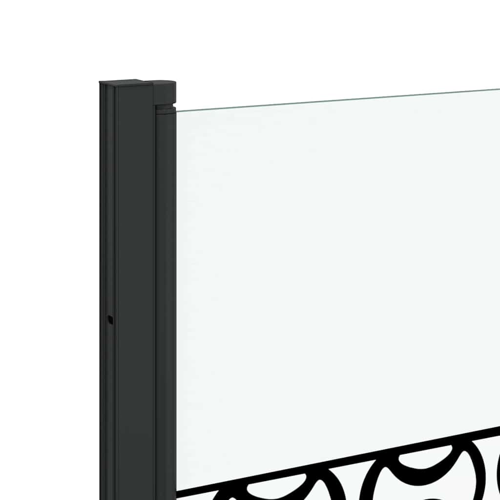 Καλυμμα Ντους Μαύρο και Διαφανές 130 x 130 cm σκληρυμένο γυαλί - Pakobazaar