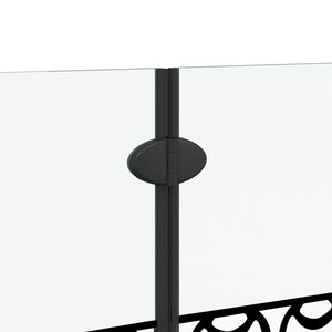 Καλυμμα Ντους Μαύρο και Διαφανές 130 x 130 cm σκληρυμένο γυαλί - Pakobazaar