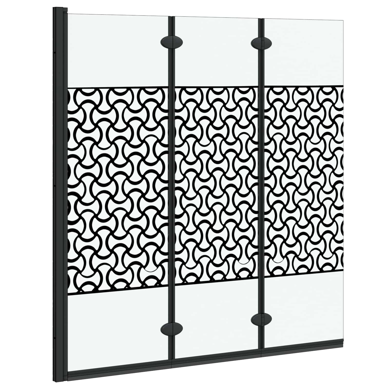 Καλυμμα Ντους Μαύρο και Διαφανές 130 x 130 cm σκληρυμένο γυαλί - Pakobazaar