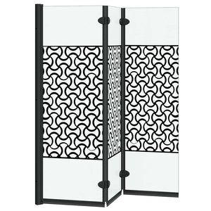 Καλυμμα Ντους Μαύρο και Διαφανές 130 x 130 cm σκληρυμένο γυαλί - Pakobazaar