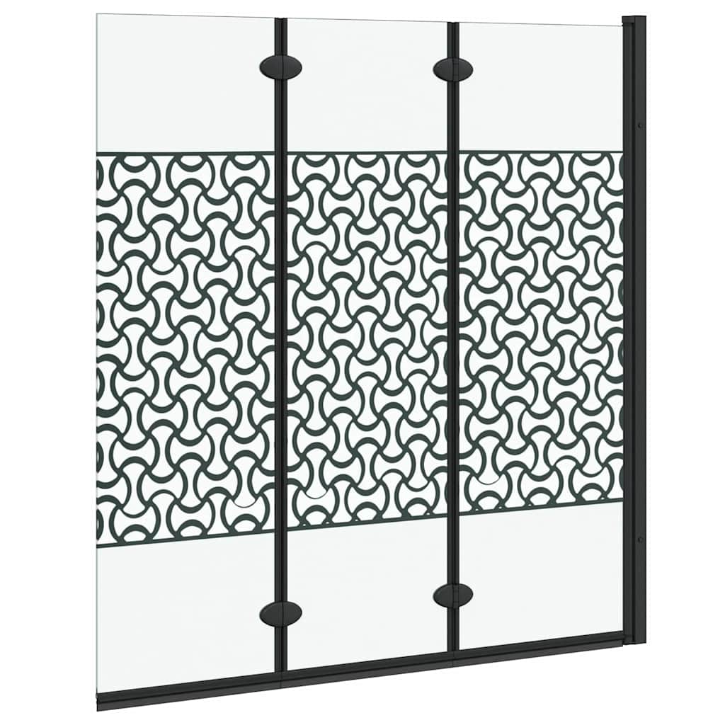 Καλυμμα Ντους Μαύρο και Διαφανές 130 x 130 cm σκληρυμένο γυαλί - Pakobazaar