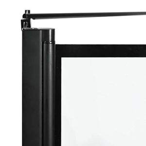 Οθόνη ντους μπάνιου Μαύρο και Διαφανές 116 x 68 x 128 εκ. - Pakobazaar