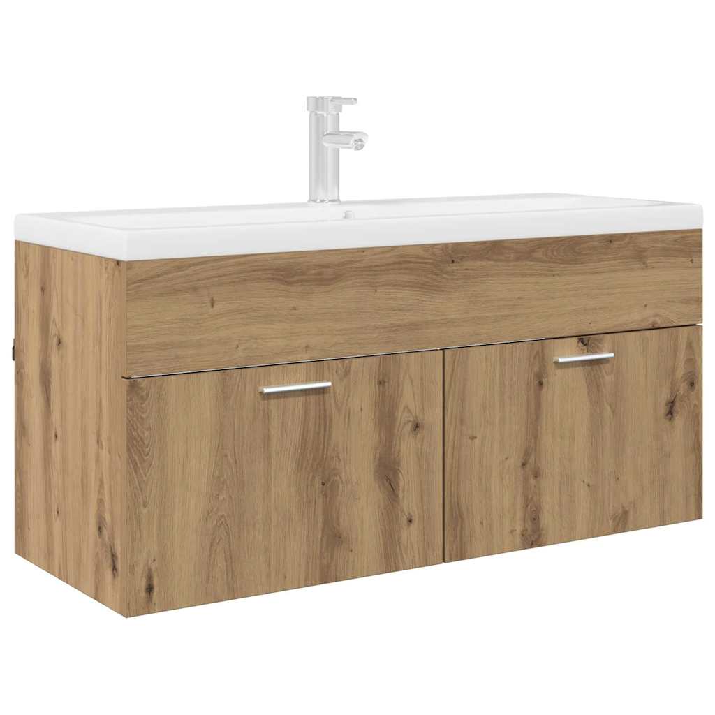 Ντουλάπι νιπτήρα με αποθήκευση Artisan Oak Επεξεργασμένο ξύλο - Pakobazaar