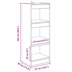 Βιβλιοθήκη Μαύρη δρυς 37 x 30 x 103 εκ Επεξεργασμένο ξύλο - Pakobazaar