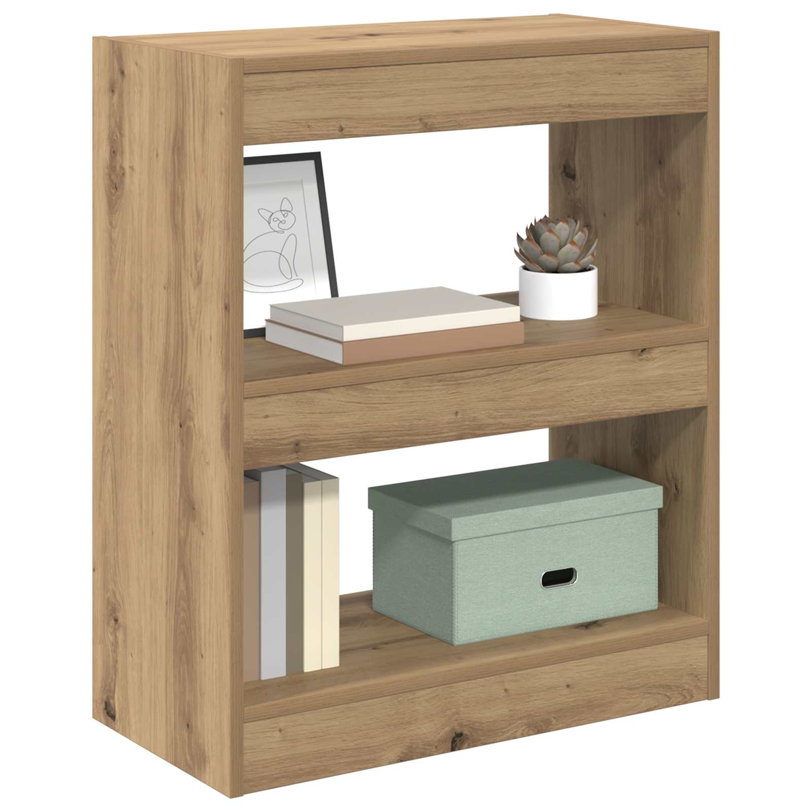 Βιβλιοθήκη Artisan Oak 60 x 30 x 72 εκ. Επεξεργασμένο ξύλο - Pakobazaar