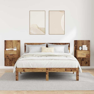 Κομοδίνο 2 pcs Παλιό ξύλο 50 x 32,5 x 80 εκ. Επεξεργασμένο ξύλο - Pakobazaar