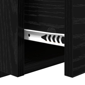 Κομοδίνο 2 pcs Μαύρη Οξυά 50 x 32,5 x 80 εκ. Επεξεργασμένο ξύλο - Pakobazaar