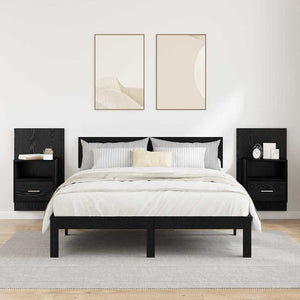 Κομοδίνο 2 pcs Μαύρη Οξυά 50 x 32,5 x 80 εκ. Επεξεργασμένο ξύλο - Pakobazaar