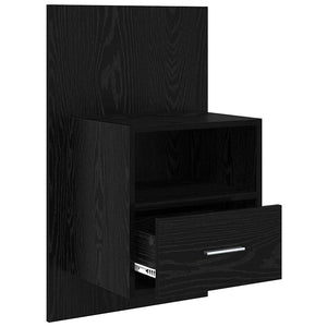 Κομοδίνο 2 pcs Μαύρη Οξυά 50 x 32,5 x 80 εκ. Επεξεργασμένο ξύλο - Pakobazaar