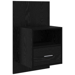Κομοδίνο 2 pcs Μαύρη Οξυά 50 x 32,5 x 80 εκ. Επεξεργασμένο ξύλο - Pakobazaar