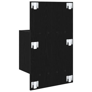 Κομοδίνο 2 pcs Μαύρη Οξυά 50 x 32,5 x 80 εκ. Επεξεργασμένο ξύλο - Pakobazaar