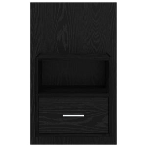 Κομοδίνο 2 pcs Μαύρη Οξυά 50 x 32,5 x 80 εκ. Επεξεργασμένο ξύλο - Pakobazaar