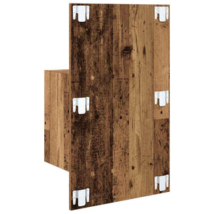 Τοίχου κομοδίνο με συρτάρι 2 pcs Παλιό Ξύλο 48,5 x 32,5 x 80 εκ - Pakobazaar
