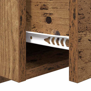 Κομοδίνο 2 pcs Παλιό ξύλο 50 x 32.5 x 80 εκ. Επεξεργασμένο ξύλο - Pakobazaar
