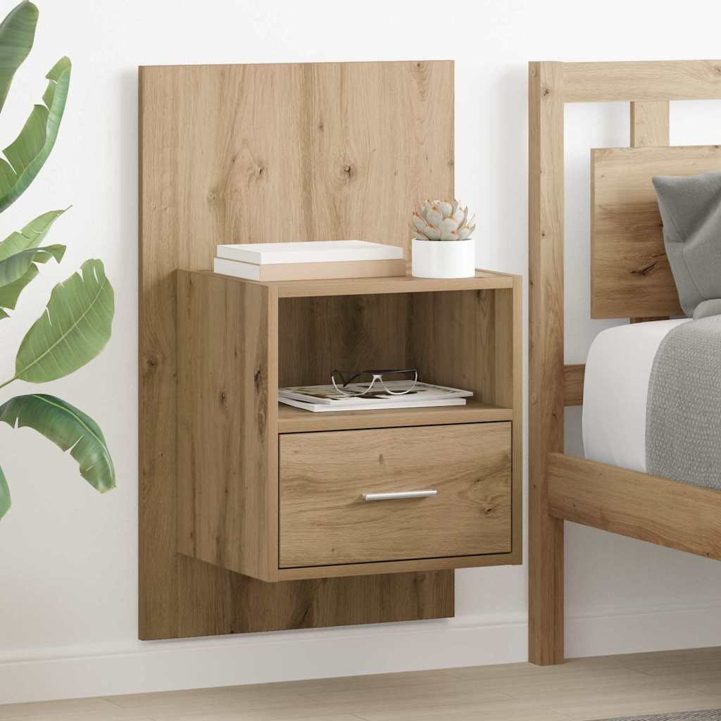 Κομοδίνο με συρτάρι 2 pcs Artisan Oak 50 x 32.5 x 80 εκ. - Pakobazaar