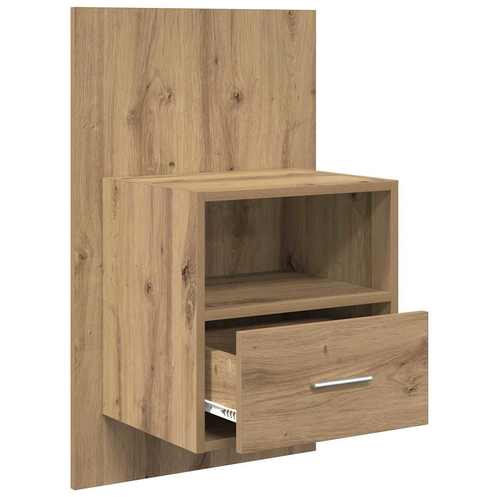 Κομοδίνο με συρτάρι 2 pcs Artisan Oak 50 x 32.5 x 80 εκ. - Pakobazaar