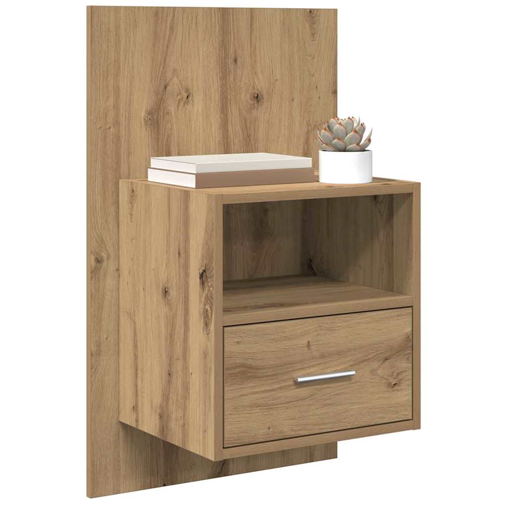Κομοδίνο με συρτάρι 2 pcs Artisan Oak 50 x 32.5 x 80 εκ. - Pakobazaar