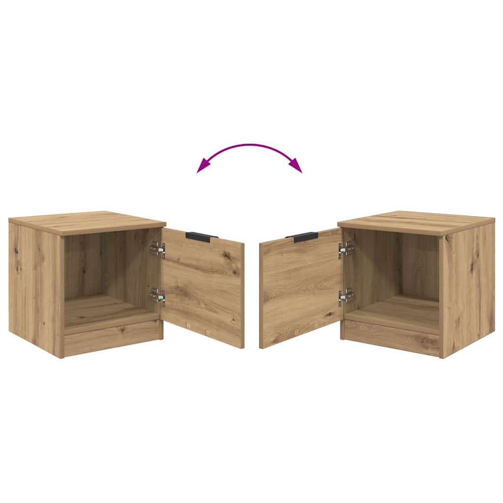 Ντουλάπι κρεβατιού 2 pcs Artisan Oak 40 x 39 x 40 εκ.